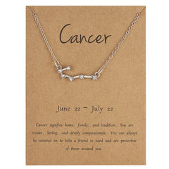 12 Constellation Zodiac Sign Necklace