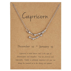 12 Constellation Zodiac Sign Necklace